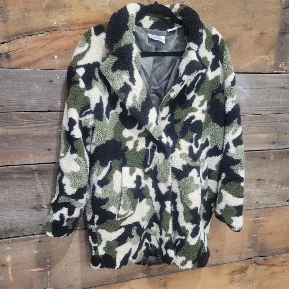 Kersh Camo Army Teddy fleece coat XS